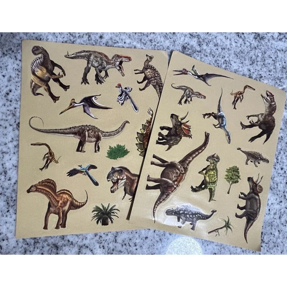 Learning Adventures Dinosaurs Activity Kit Diorama Stickers 3D Models Incomplete